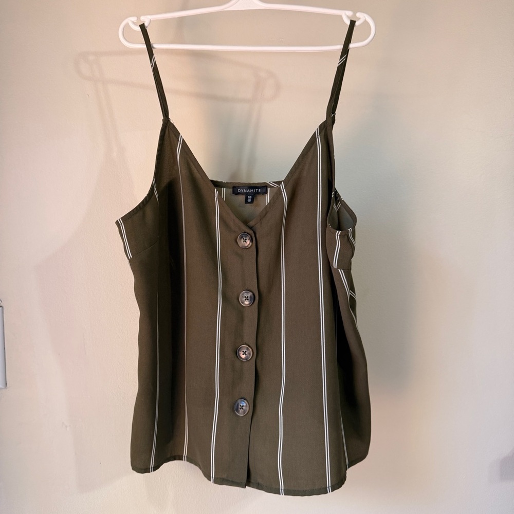 Dynamite Striped Green Tank Women’s S
